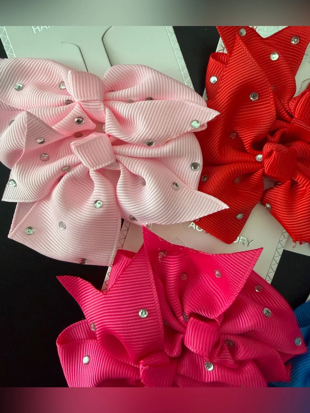 7 sets of little girl or baby bow Hair Clips - Multiple Colors